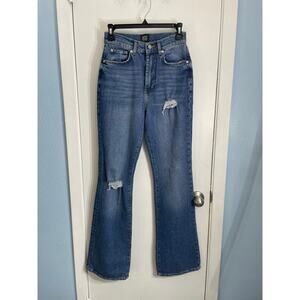 BDG Urban Outfitter Jeans Size 26 High Rise Stretch Flare Leg Distressed Hippie